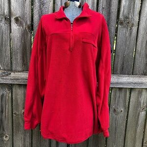 EUC VTG 90s / Y2K Light Cherry Red Comfort Fleece Jacket